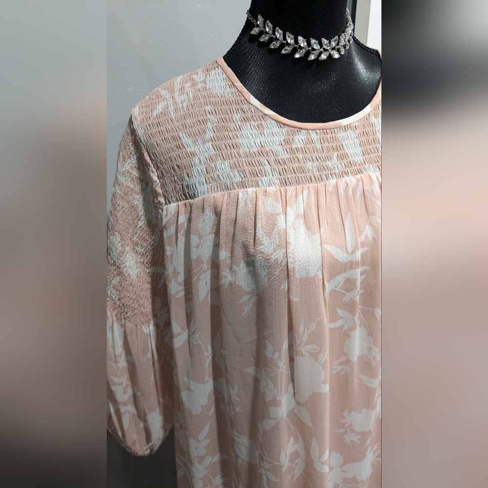 💚 Calvin Klein Ruffled Hem Shift Dress - Picture 3 of 5